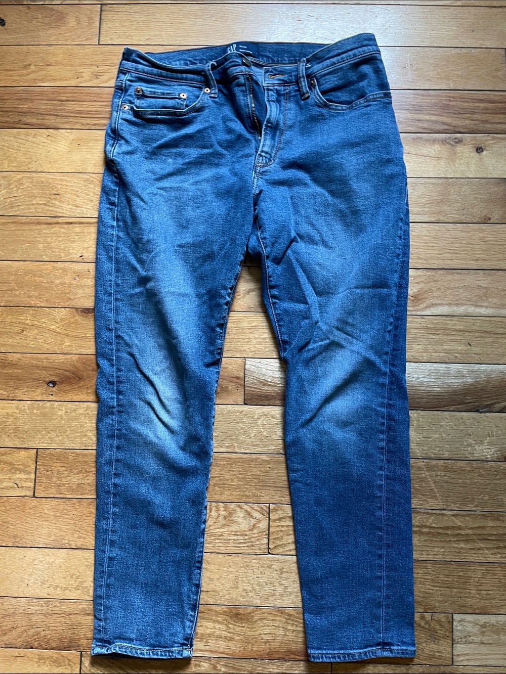 Women’s  Slim Straight Jeans - Deep Blue Wash